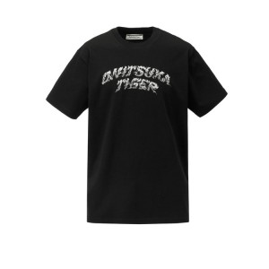 Black Men's Onitsuka Tiger Graphic T Shirts Online India | V7U-6363