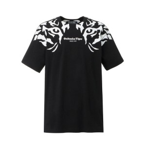 Black / Grey Men's Onitsuka Tiger Graphic T Shirts Online India | B1I-0998