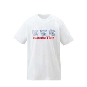 White Men's Onitsuka Tiger Graphic T Shirts Online India | B1X-1738