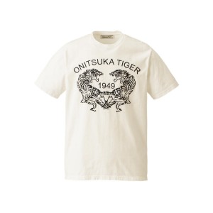 White Men's Onitsuka Tiger Graphic T Shirts Online India | Y4E-2317