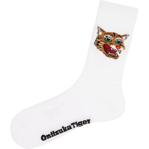White Men's Onitsuka Tiger Middle Socks Online India | X8S-4996