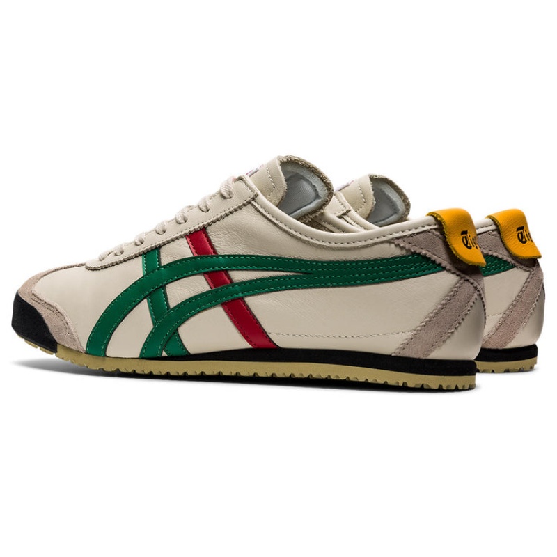 Beige / Green Men's Onitsuka Tiger Mexico 66 Online India | S5O-9750