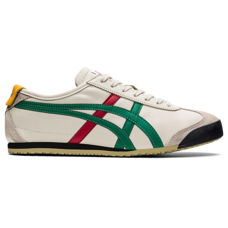 Beige / Green Men\'s Onitsuka Tiger Mexico 66 Online India | S5O-9750