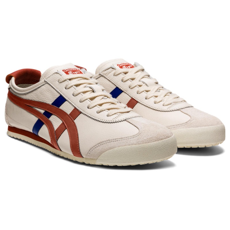 Beige / Red Men's Onitsuka Tiger Mexico 66 Online India | Y8B-8359