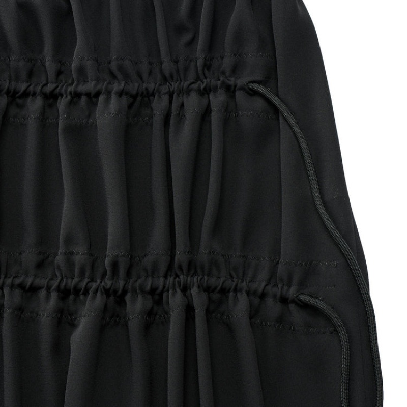 Black Women's Onitsuka Tiger WS Long Skirts Online India | V7T-5592